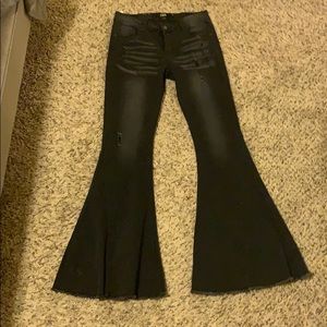 Black bell bottoms